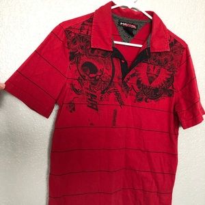 Red Collared Hawk Shirt